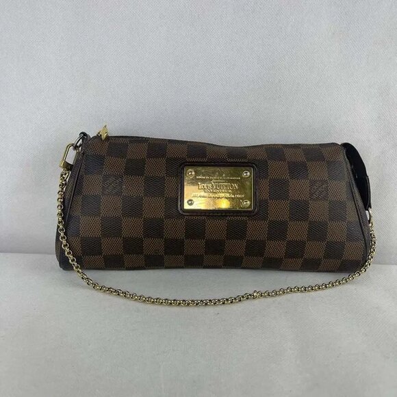 Authentic Louis Vuitton Eva Clutch Damier Ebene Crossbody Shoulder Bag - Picture 6 of 12